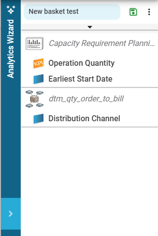 Analytics Wizard Test panier