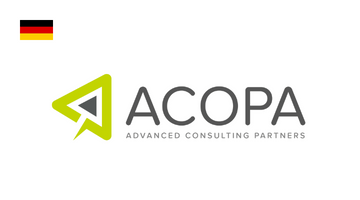 Le logo d'Acopa représente la force de l'entreprise dans l'intégration de solutions technologiques, avec une image moderne symbolisant l'engagement pour l'efficacité des processus industriels.