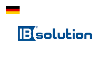 Le logo d'IB Solution reflète l'excellence en gestion des données et des systèmes d'information, avec une image moderne illustrant leur engagement dans la transformation digitale.